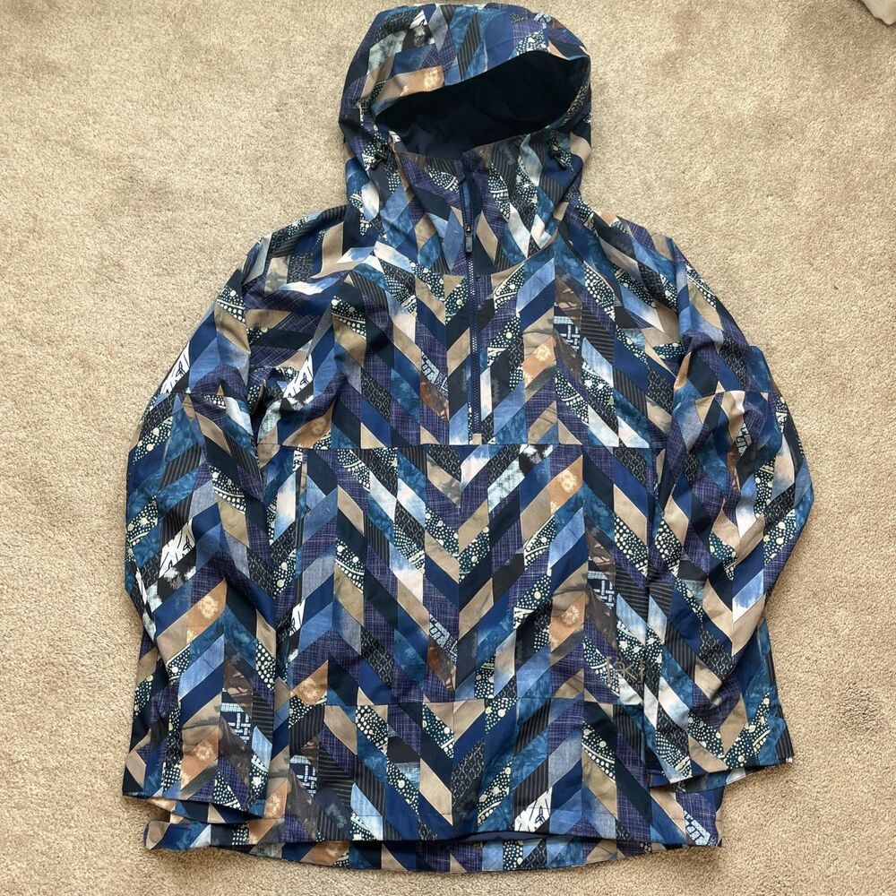 Burton Anorak Jacket Men Large Cyclic Velocity Goretex Snow Ski Hooded Insulated